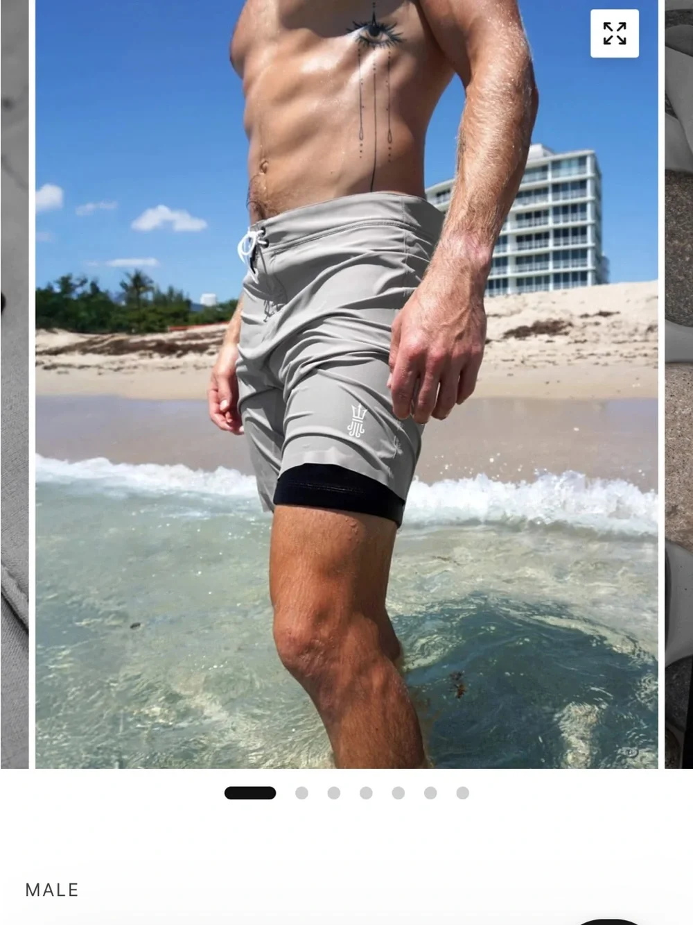 Wetsuit Lined Boardshorts Stone Gray Mens Drifties
